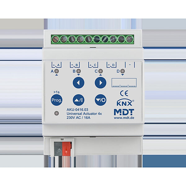 MDT technologies Universalaktor 4-fach 4TE REG,16A,230VAC,100µF AKU-0416.03